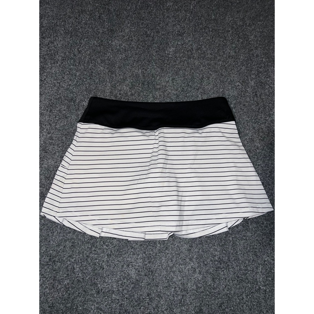Bolle Tech Womens Small Black White Striped Tennis Skort Athletic Skirt